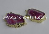 NGC1303 25*35mm - 35*45mm freeform druzy agate connectors