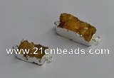 NGC1311 10*14mm - 12*16mm rectangle druzy agate connectors