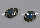 NGC1378 18*25mm freeform druzy agate gemstone connectors