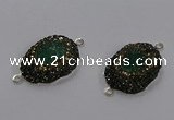 NGC1379 18*25mm freeform druzy agate gemstone connectors