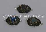 NGC1398 18*25mm freeform druzy agate connectors wholesale