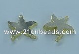 NGC1444 28mm - 30mm starfish fossil coral connectors wholesale