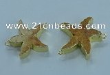 NGC1445 28mm - 30mm starfish fossil coral connectors wholesale