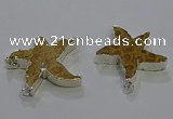 NGC1456 28mm - 30mm starfish fossil coral connectors wholesale