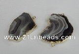 NGC151 25*40mm - 35*50mm freeform botswana agate connectors