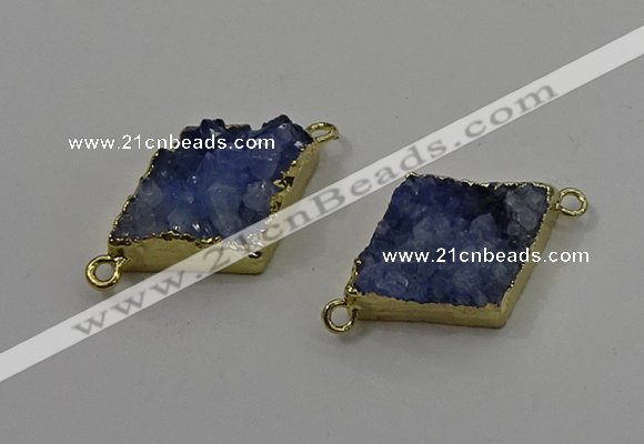 NGC1570 18*25mm - 20*26mm diamond druzy quartz connectors