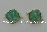 NGC1598 20mm - 22mm diamond druzy quartz connectors wholesale