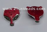 NGC1703 40*55mm - 45*60mm Fox-head agate gemstone connectors