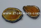 NGC1742 40*55mm - 50*65mm freeform agate gemstone connectors