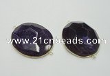 NGC181 35*45mm - 40*50mm freeform druzy agate connectors