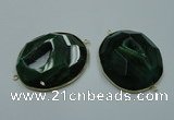 NGC183 35*45mm - 40*50mm freeform druzy agate connectors