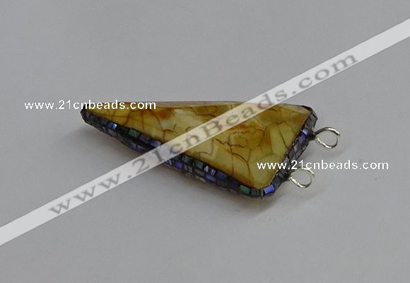 NGC1832 30*35mm - 30*40mm triangle agate connectors wholesale