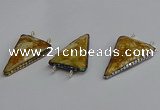 NGC1833 30*35mm - 30*40mm triangle agate connectors wholesale