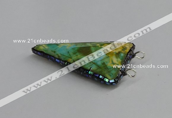 NGC1837 30*35mm - 30*40mm triangle agate connectors wholesale