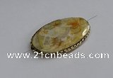 NGC1886 30*40mm - 30*45mm oval agate gemstone connectors