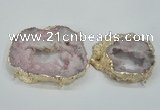 NGC202 50*60mm - 55*75mm freeform druzy agate connectors