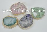 NGC205 50*60mm - 55*75mm freeform druzy agate connectors