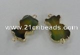 NGC241 20*30mm agate gemstone connectors wholesale