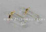 NGC265 10*35mm - 15*30mm faceted nuggets white crystal connectors