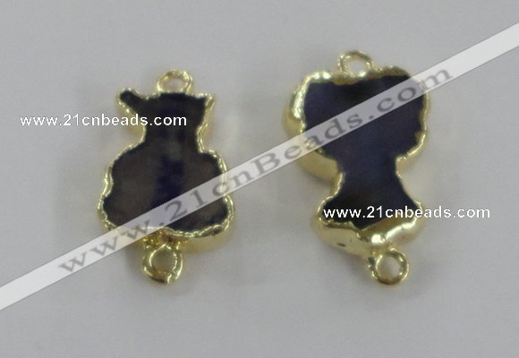 NGC304 15*20mm - 18*25mm agate gemstone connectors wholesale