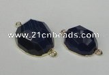 NGC331 15*20mm - 22*25mm freeform agate gemstone connectors