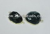 NGC332 15*20mm - 22*25mm freeform agate gemstone connectors