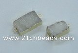 NGC367 15*20mm - 18*30mm freeform druzy agate gemstone connectors