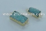 NGC368 15*20mm - 18*30mm freeform druzy agate gemstone connectors