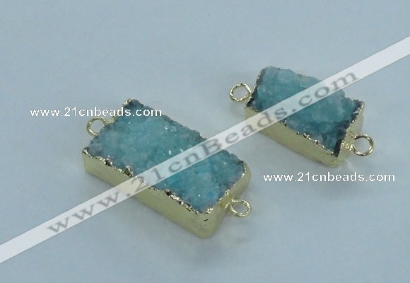 NGC368 15*20mm - 18*30mm freeform druzy agate gemstone connectors