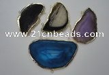 NGC42 40*60mm - 60*80mm freeform druzy agate connectors