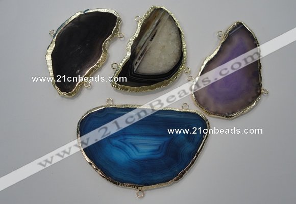 NGC42 40*60mm - 60*80mm freeform druzy agate connectors