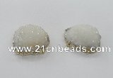 NGC435 25*35mm - 35*40mm freeform druzy agate gemstone connectors