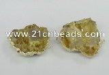 NGC441 25*35mm - 35*45mm freeform druzy agate gemstone connectors