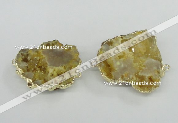 NGC441 25*35mm - 35*45mm freeform druzy agate gemstone connectors