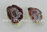 NGC446 18*25mm - 25*35mm freeform druzy agate gemstone connectors