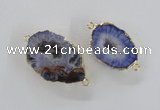 NGC447 18*25mm - 25*35mm freeform druzy agate gemstone connectors