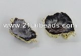 NGC450 18*25mm - 25*35mm freeform druzy agate gemstone connectors