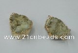 NGC47 25*35mm - 30*45mm freeform druzy agate connectors