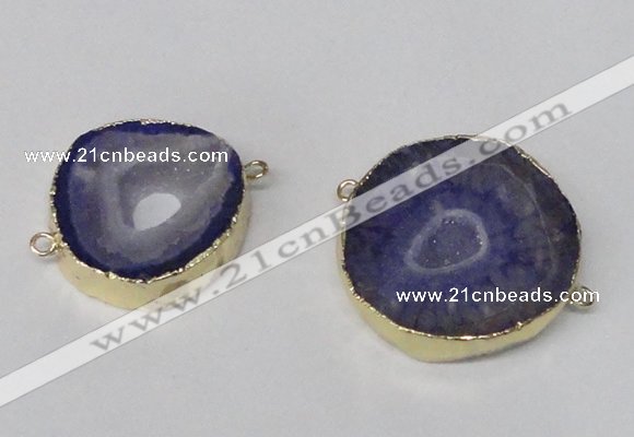 NGC479 25*30mm - 35*40mm freefrom druzy agate gemstone connectors