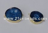 NGC481 25*30mm - 35*40mm freefrom druzy agate gemstone connectors