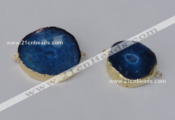 NGC481 25*30mm - 35*40mm freefrom druzy agate gemstone connectors