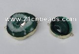 NGC482 25*30mm - 35*40mm freefrom druzy agate gemstone connectors