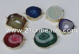 NGC483 25*30mm - 35*40mm freefrom druzy agate gemstone connectors