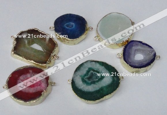 NGC483 25*30mm - 35*40mm freefrom druzy agate gemstone connectors