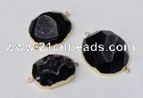 NGC494 25*30mm - 35*40mm freefrom druzy agate gemstone connectors