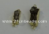 NGC5032 10*30mm - 10*35mm rectangle druzy quartz connectors