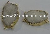 NGC5040 25*35mm - 35*45mm freeform druzy quartz connectors