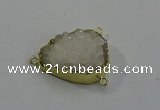 NGC5042 25*30mm - 35*40mm freeform druzy quartz connectors