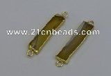 NGC5066 8*35mm - 10*40mm rectangle agate gemstone connectors