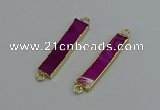 NGC5068 8*35mm - 10*40mm rectangle agate gemstone connectors